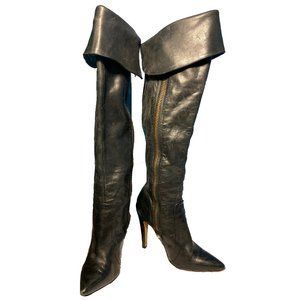 Steve Madden OTK/Knee High Leather Boots Size 6